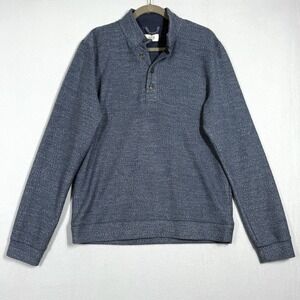 Marine Layer Sweater Mens Medium Henley Pullover Mock Neck Sweatshirt Fishmerman